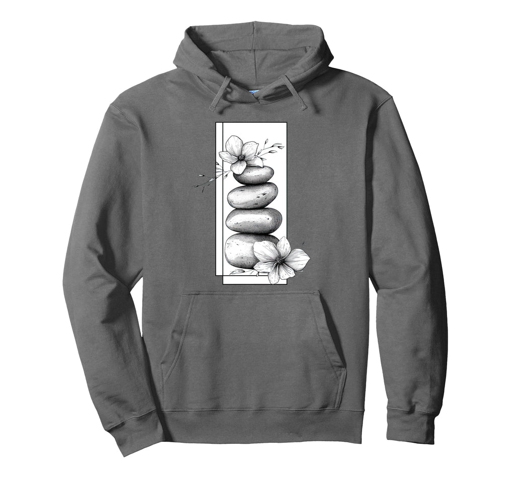 Hand Drawn Balance Stone Mindfulness Hoodie - Aesthetic Graphic Men Women - T-Shirt, Sweatshirt, Hoodie