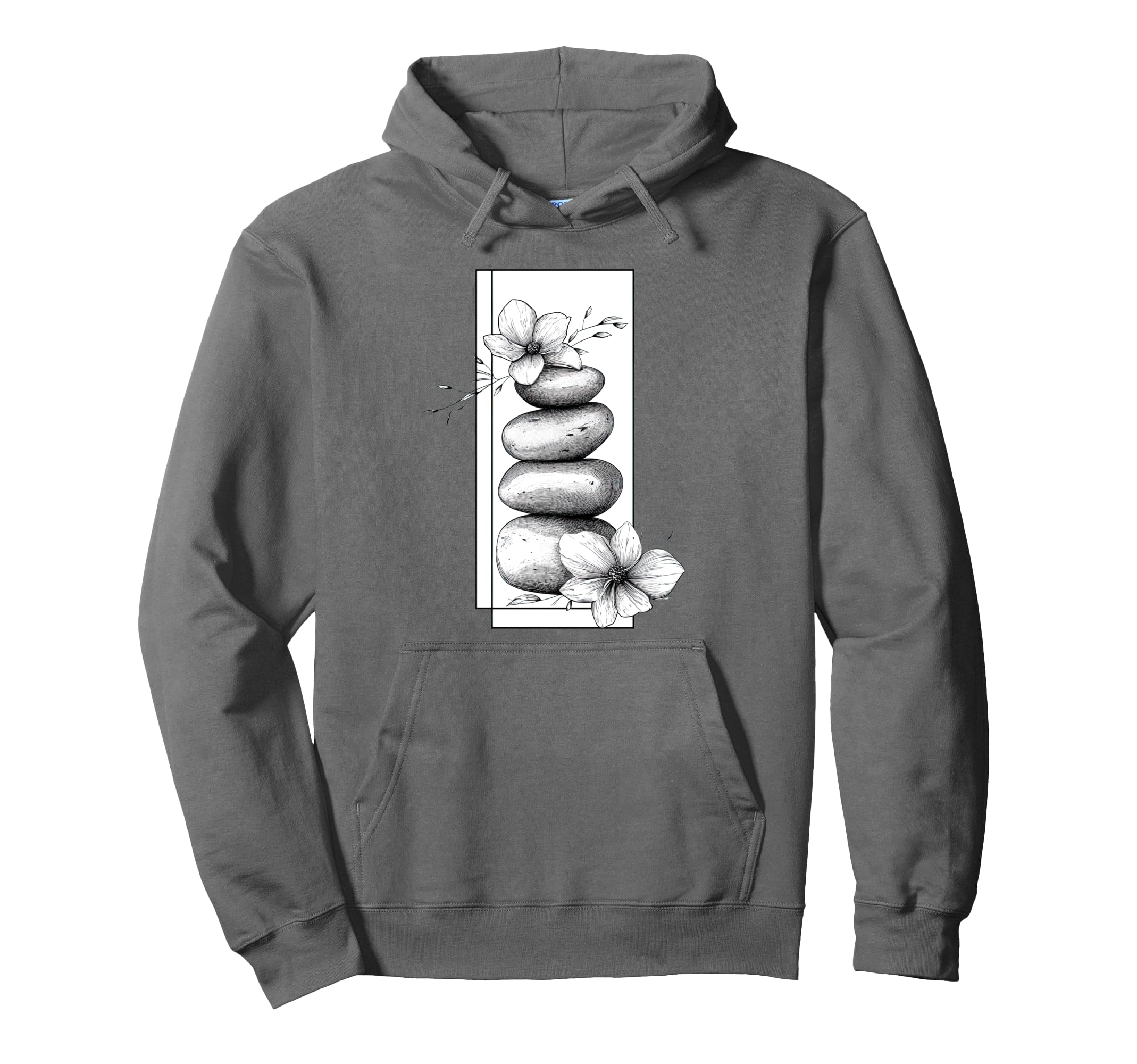 Hand Drawn Balance Stone Mindfulness Hoodie - Aesthetic Graphic Men Women - T-Shirt, Sweatshirt, Hoodie