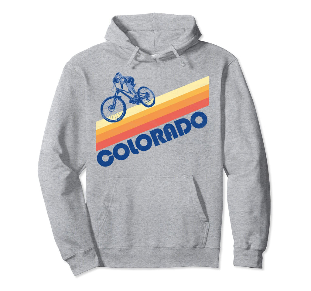 Colorado 70S Mountain Biking Hoodie - Fun Novelty Design Men Women - T-Shirt, Sweatshirt, Hoodie