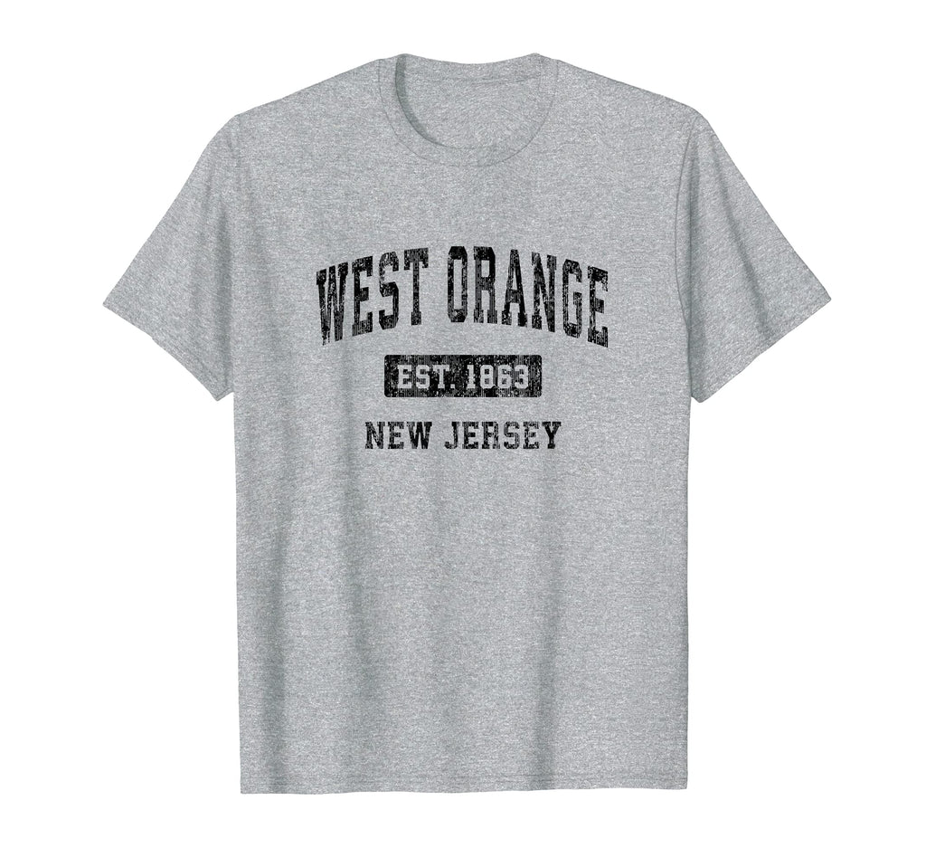 West Orange New Jersey Nj Sports Black T-Shirt - Custom Art Print Unisex - T-Shirt, Sweatshirt, Hoodie