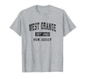 West Orange New Jersey Nj Sports Black T-Shirt - Custom Art Print Unisex - T-Shirt, Sweatshirt, Hoodie