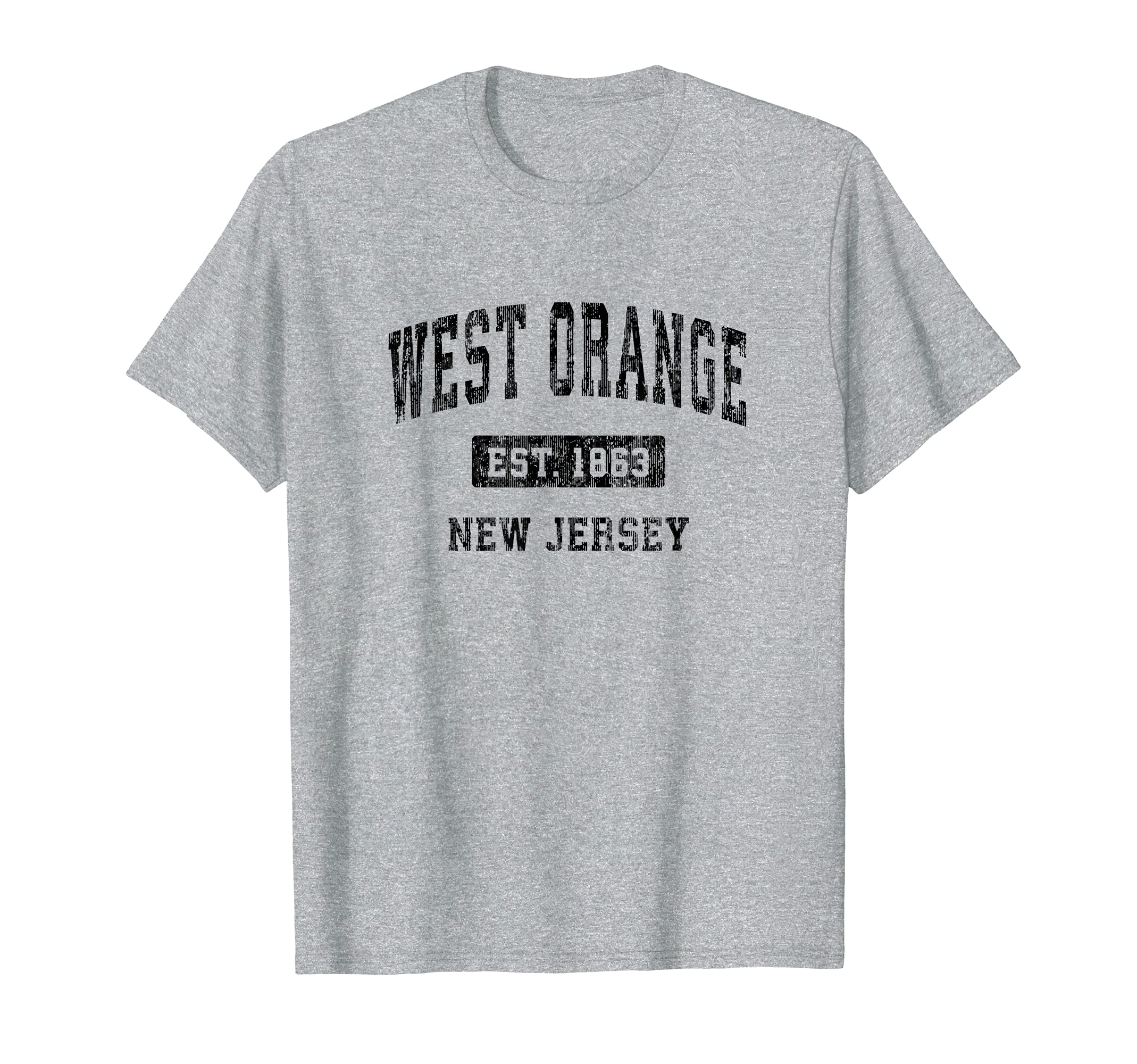 West Orange New Jersey Nj Sports Black T-Shirt - Custom Art Print Unisex - T-Shirt, Sweatshirt, Hoodie