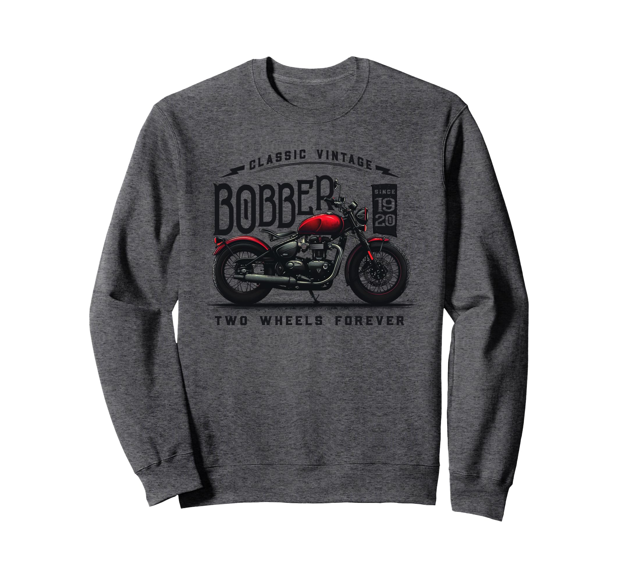 Bobber Motorcycle Sweatshirt - Trendy Graphic Men Women - T-Shirt, Sweatshirt, Hoodie