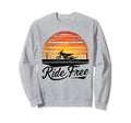 Ride Free Motorcycle Sunset Sweatshirt - Trendy Graphic Unisex - T-Shirt, Sweatshirt, Hoodie