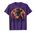 Meowdy Black Cat Sunset Howdy T-Shirt - Fun Novelty Design for Adults - T-Shirt, Sweatshirt, Hoodie