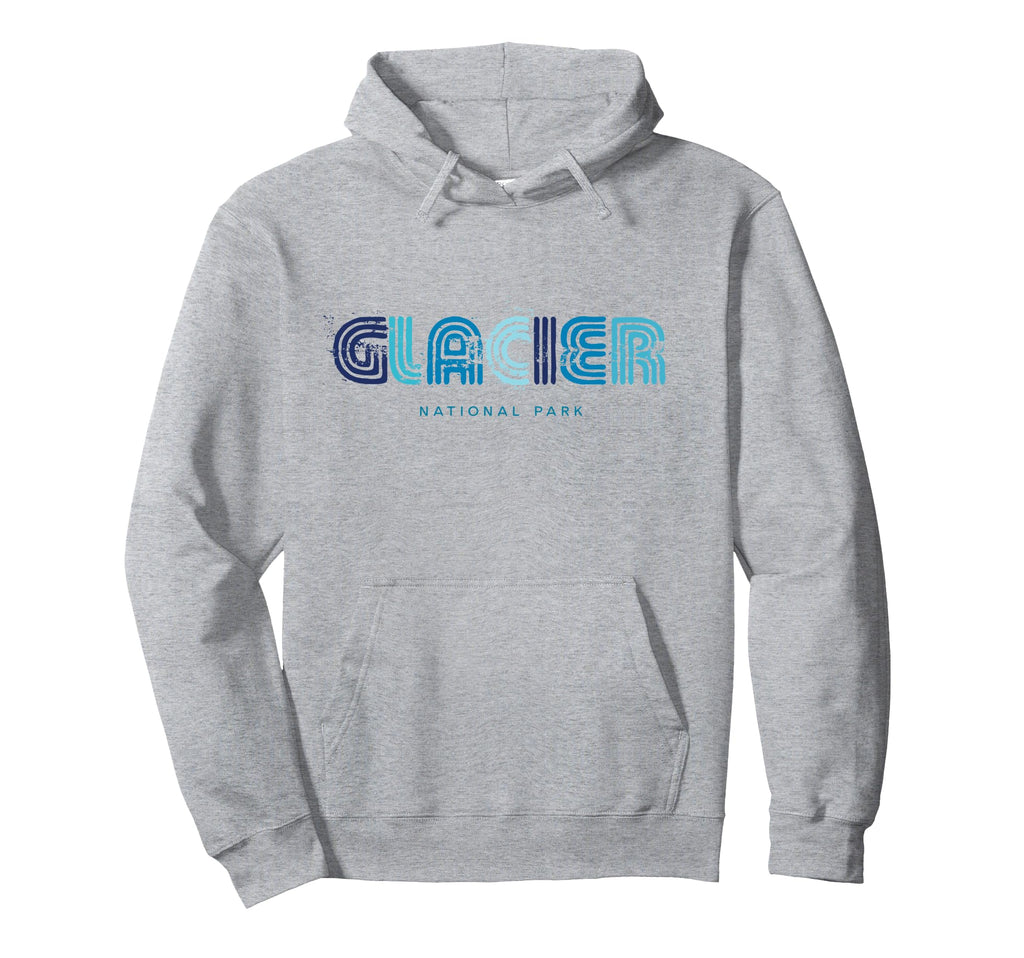 Glacier National Park 70S 80S Type Hoodie - Novelty Apparel Men Women - T-Shirt, Sweatshirt, Hoodie