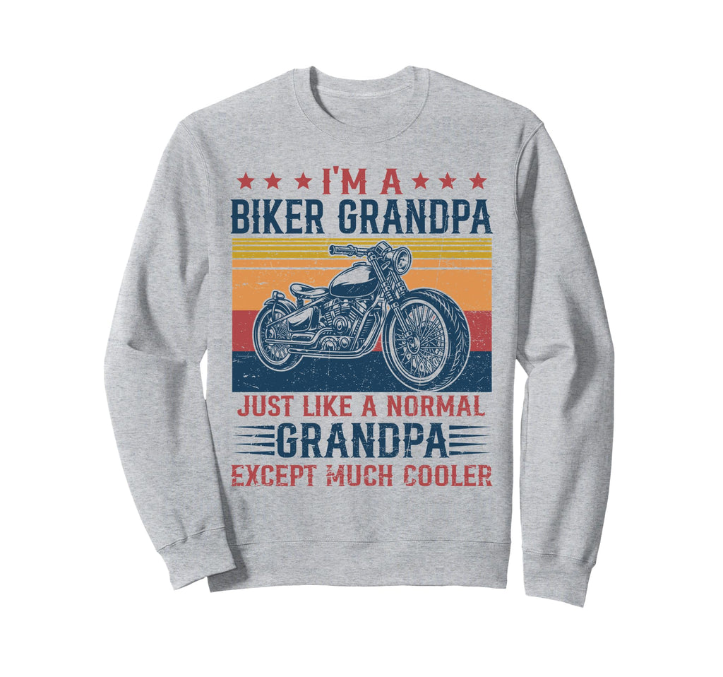Biker Grandpa Is Much Cooler Sweatshirt - Custom Art Print Unisex - T-Shirt, Sweatshirt, Hoodie