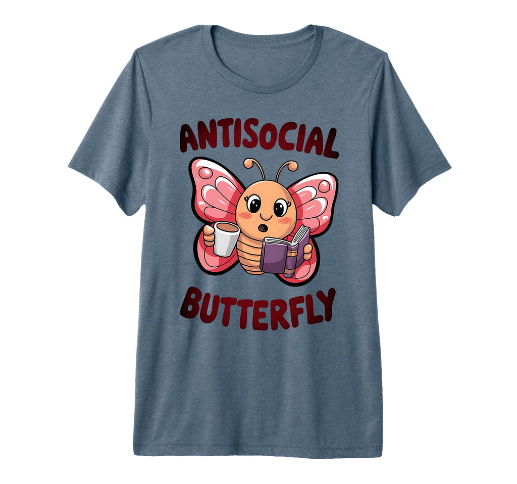 Groovy Anti Social Butterfly Ironic T-Shirt - Graphic Print for Adults - T-Shirt, Sweatshirt, Hoodie