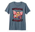 Groovy Anti Social Butterfly Ironic T-Shirt - Graphic Print for Adults - T-Shirt, Sweatshirt, Hoodie