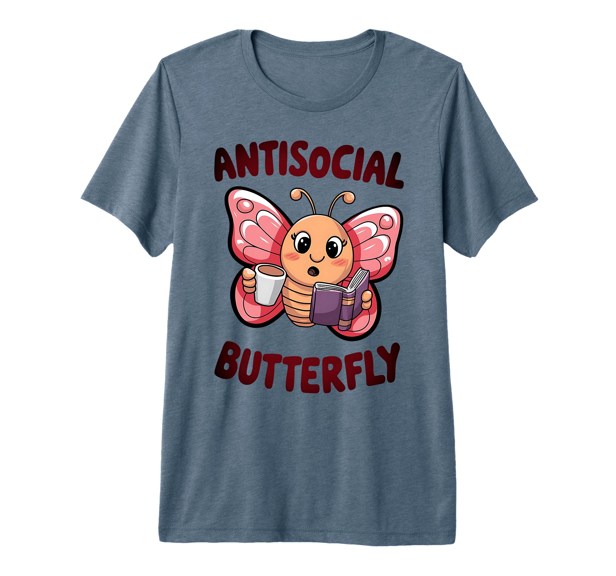 Groovy Anti Social Butterfly Ironic T-Shirt - Graphic Print for Adults - T-Shirt, Sweatshirt, Hoodie