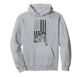 Motorcycle Biker American Flag Hoodie - Custom Art Print Unisex - T-Shirt, Sweatshirt, Hoodie