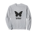 Antisocial Butterfly Minimalist Black Sweatshirt - Trendy Graphic Unisex - T-Shirt, Sweatshirt, Hoodie