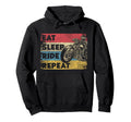 Motorcycle Biker Eat Sleep Ride Repeat Hoodie - Graphic Print Unisex - T-Shirt, Sweatshirt, Hoodie