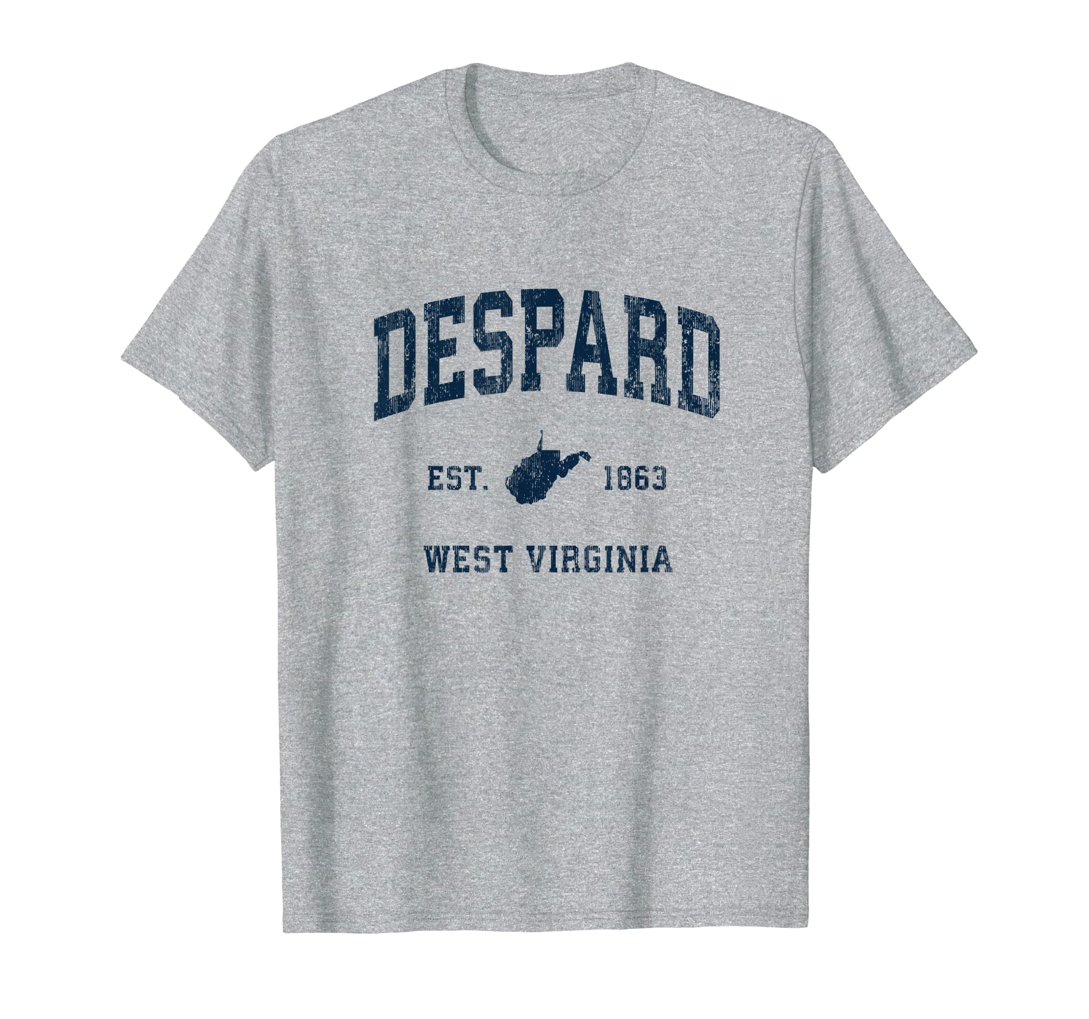Despard West Virginia Wv Athletic Navy T-Shirt - Graphic Print Unisex - T-Shirt, Sweatshirt, Hoodie