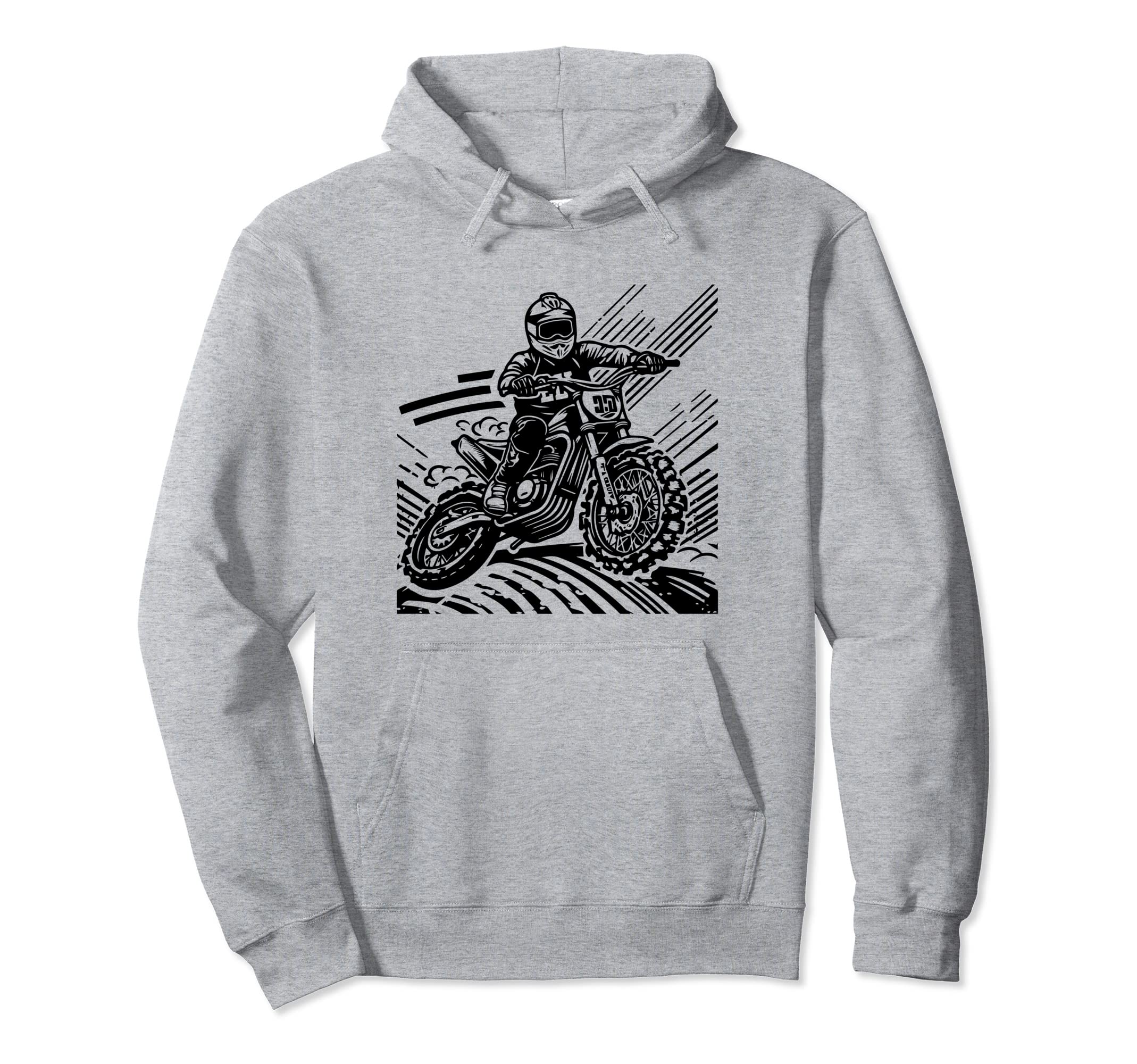 Motorcycle Cross Bike Race Ride Hoodie - Minimalist Print for Adults - T-Shirt, Sweatshirt, Hoodie