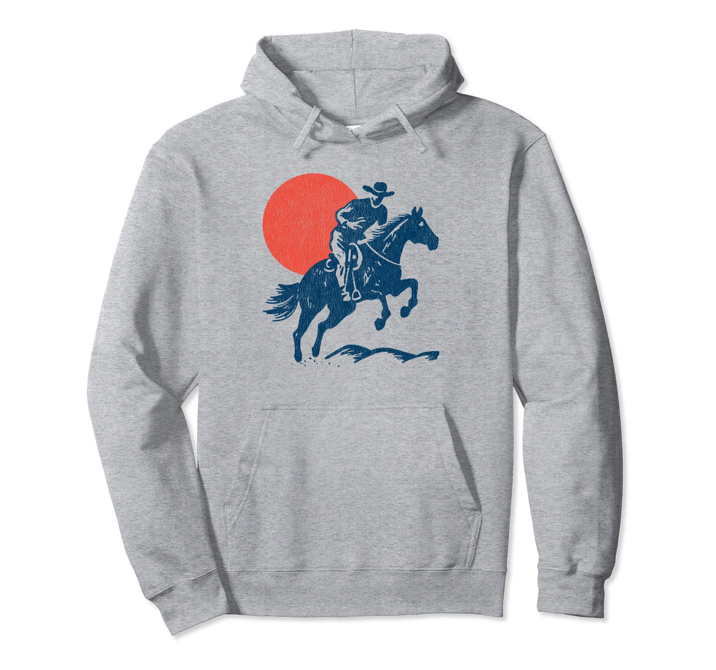 Distressed Western Cowboy Gunslinger Hoodie - Unique Graphic Men Women - T-Shirt, Sweatshirt, Hoodie