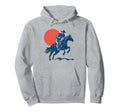 Distressed Western Cowboy Gunslinger Hoodie - Unique Graphic Men Women - T-Shirt, Sweatshirt, Hoodie
