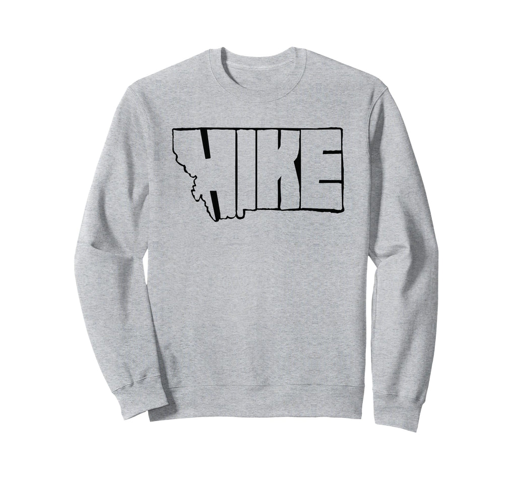 Hike Montana State Outdoor Hiking Sweatshirt - Minimalist Print for Adults - T-Shirt, Sweatshirt, Hoodie