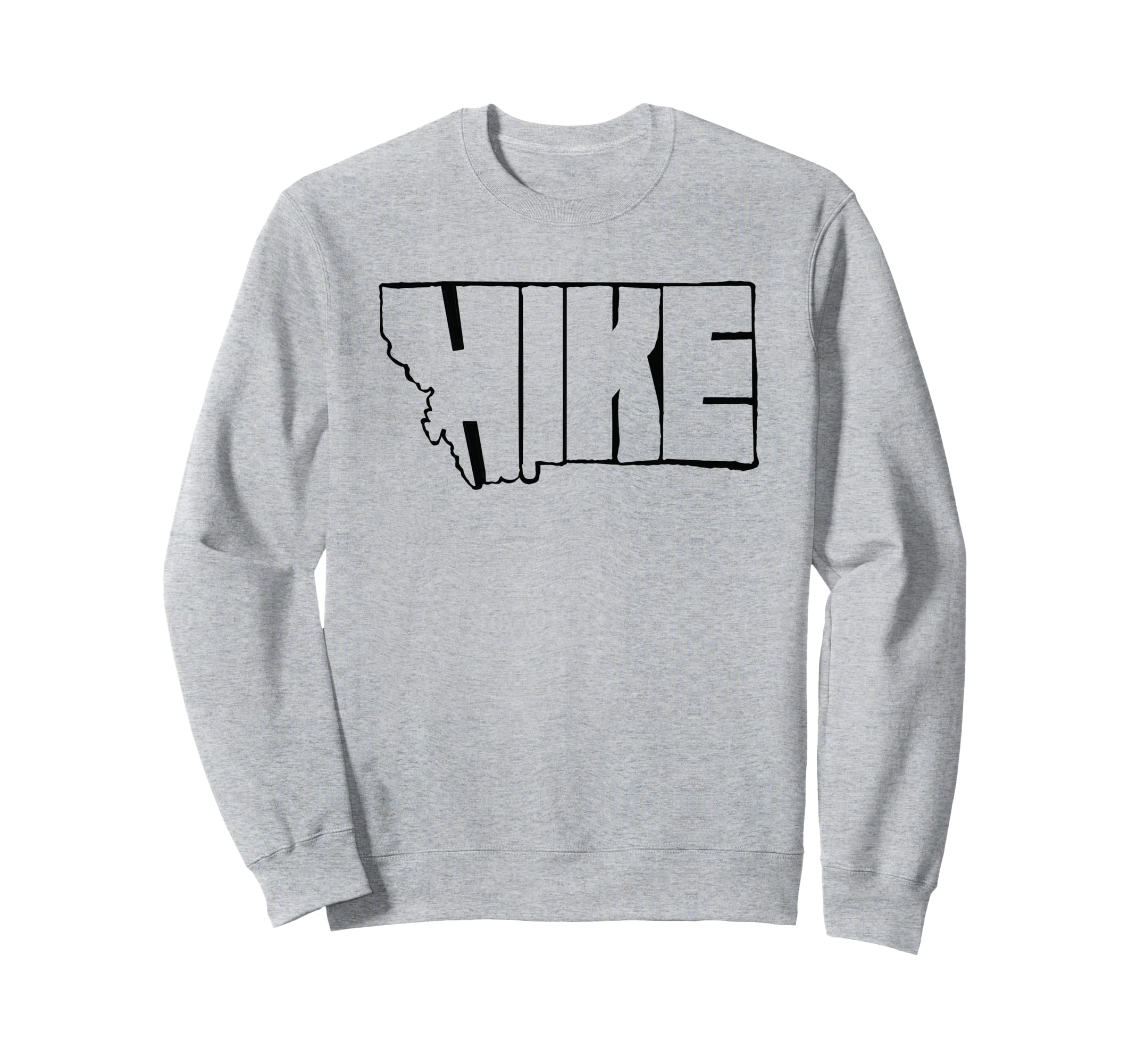 Hike Montana State Outdoor Hiking Sweatshirt - Minimalist Print for Adults - T-Shirt, Sweatshirt, Hoodie