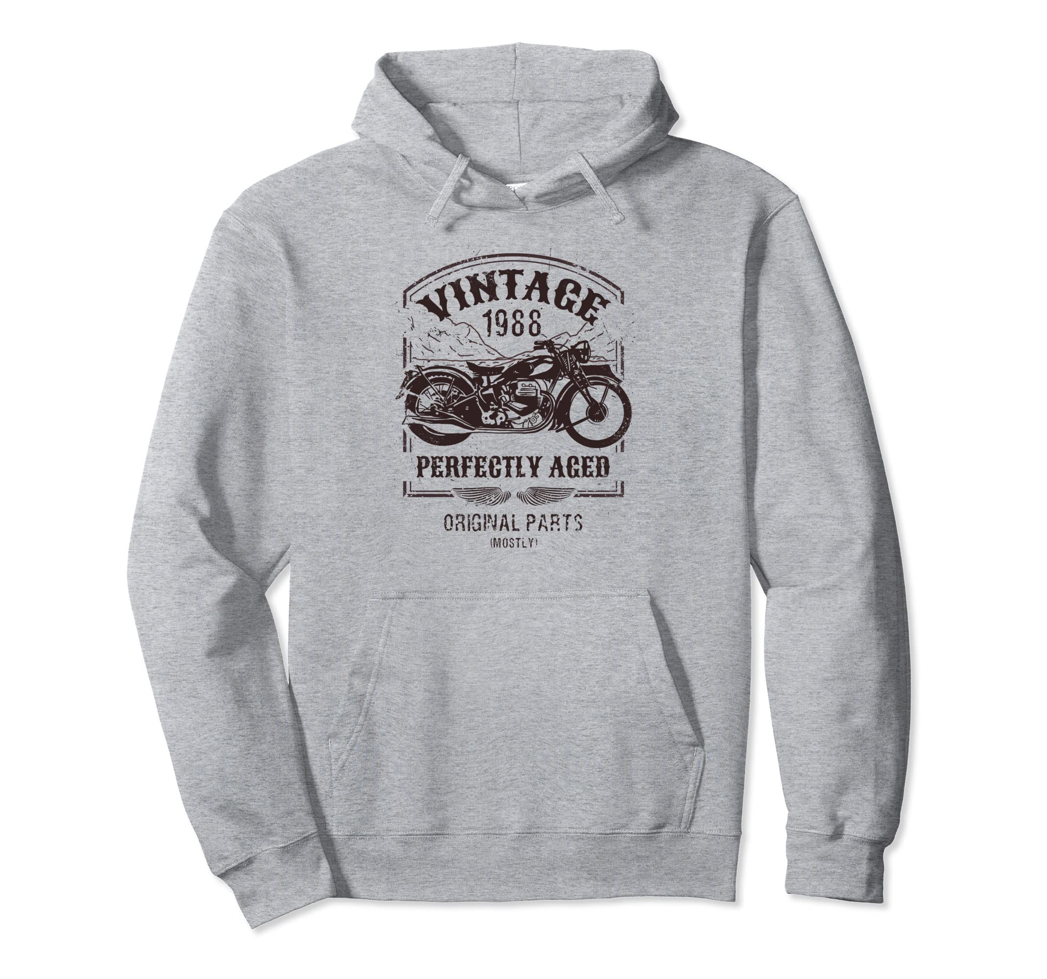 Born 1988 Motorcycle Motorbike Riders Hoodie - Novelty Apparel for Adults - T-Shirt, Sweatshirt, Hoodie