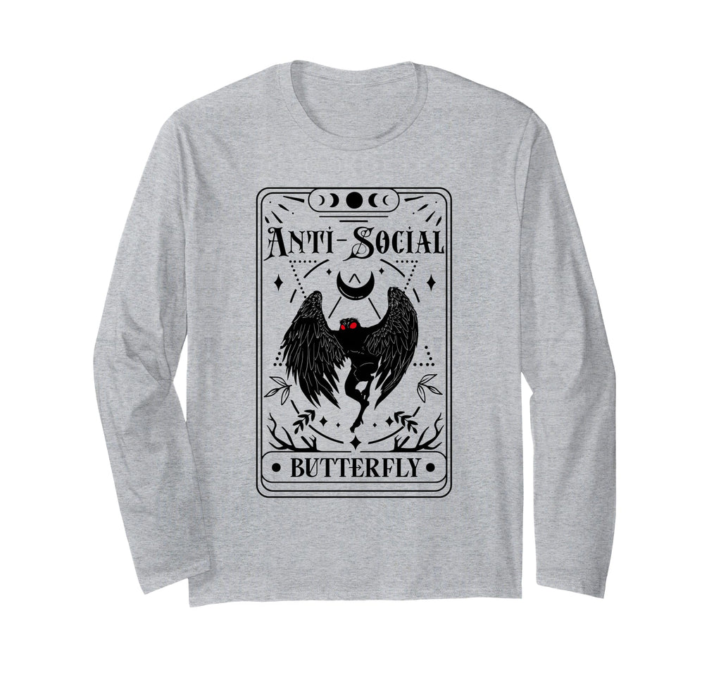 Mothman Tarot Card Antisocial Butterfly T-Shirt - Novelty Apparel Unisex - T-Shirt, Sweatshirt, Hoodie