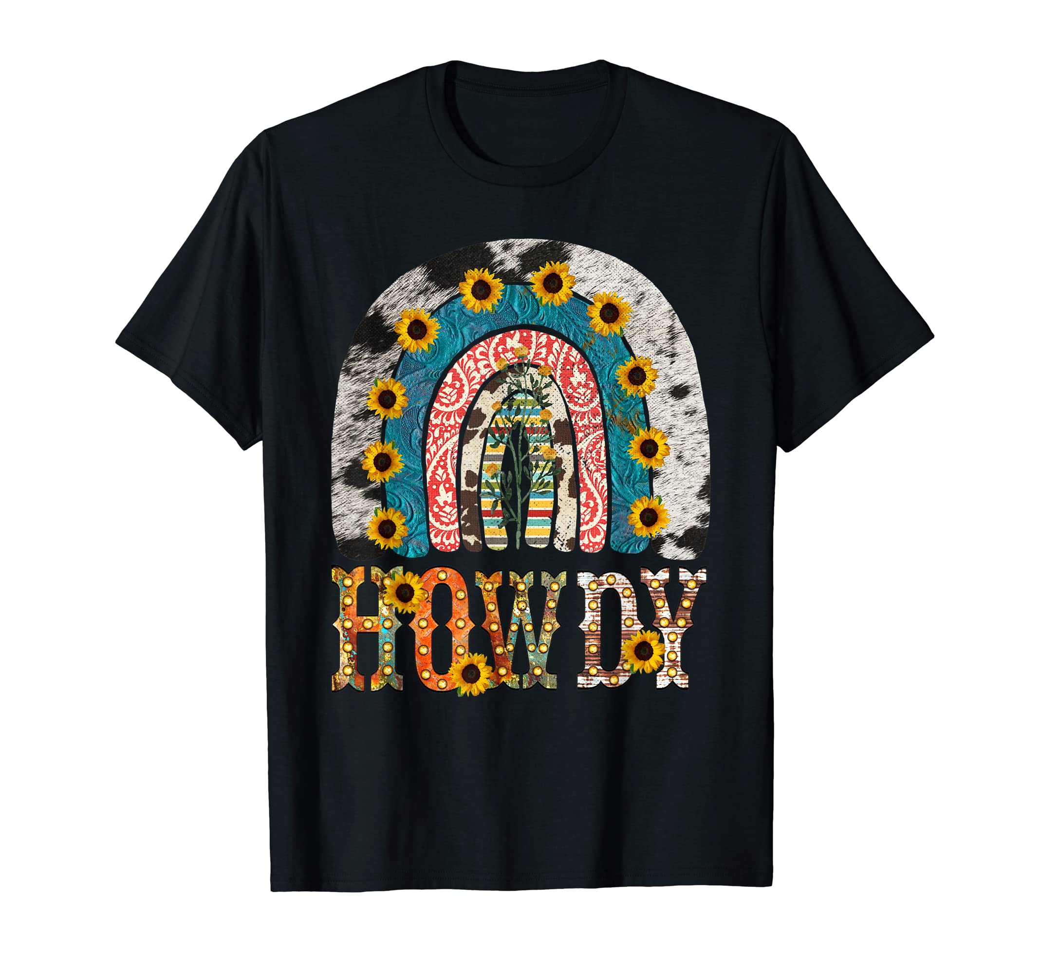 Howdy Cowgirl Western Leopard Cow T-Shirt - Unique Graphic for Adults - T-Shirt, Sweatshirt, Hoodie