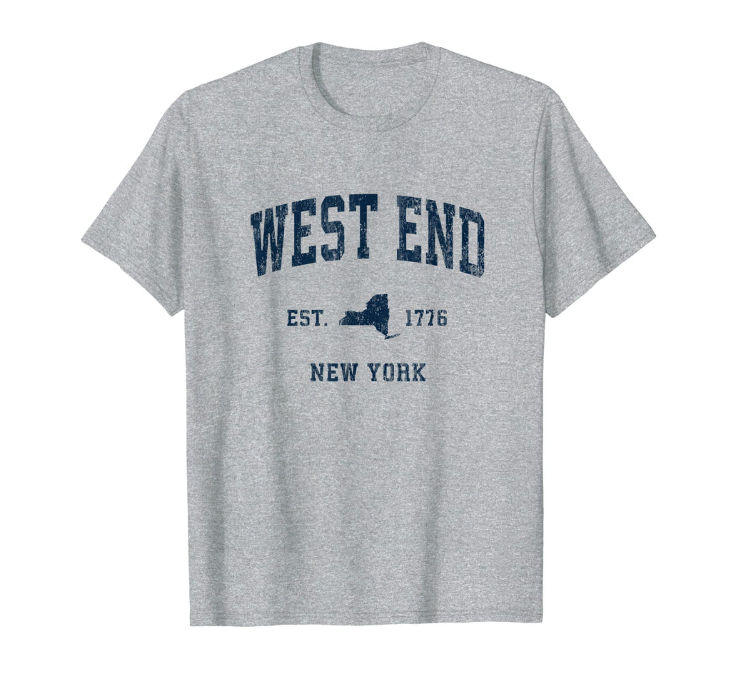 West End New York Ny Athletic Navy T-Shirt - Casual Everyday Wear Unisex - T-Shirt, Sweatshirt, Hoodie