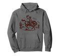 Cowgirl Rodeo Desert Scene Distressed Hoodie - Unique Graphic Unisex - T-Shirt, Sweatshirt, Hoodie