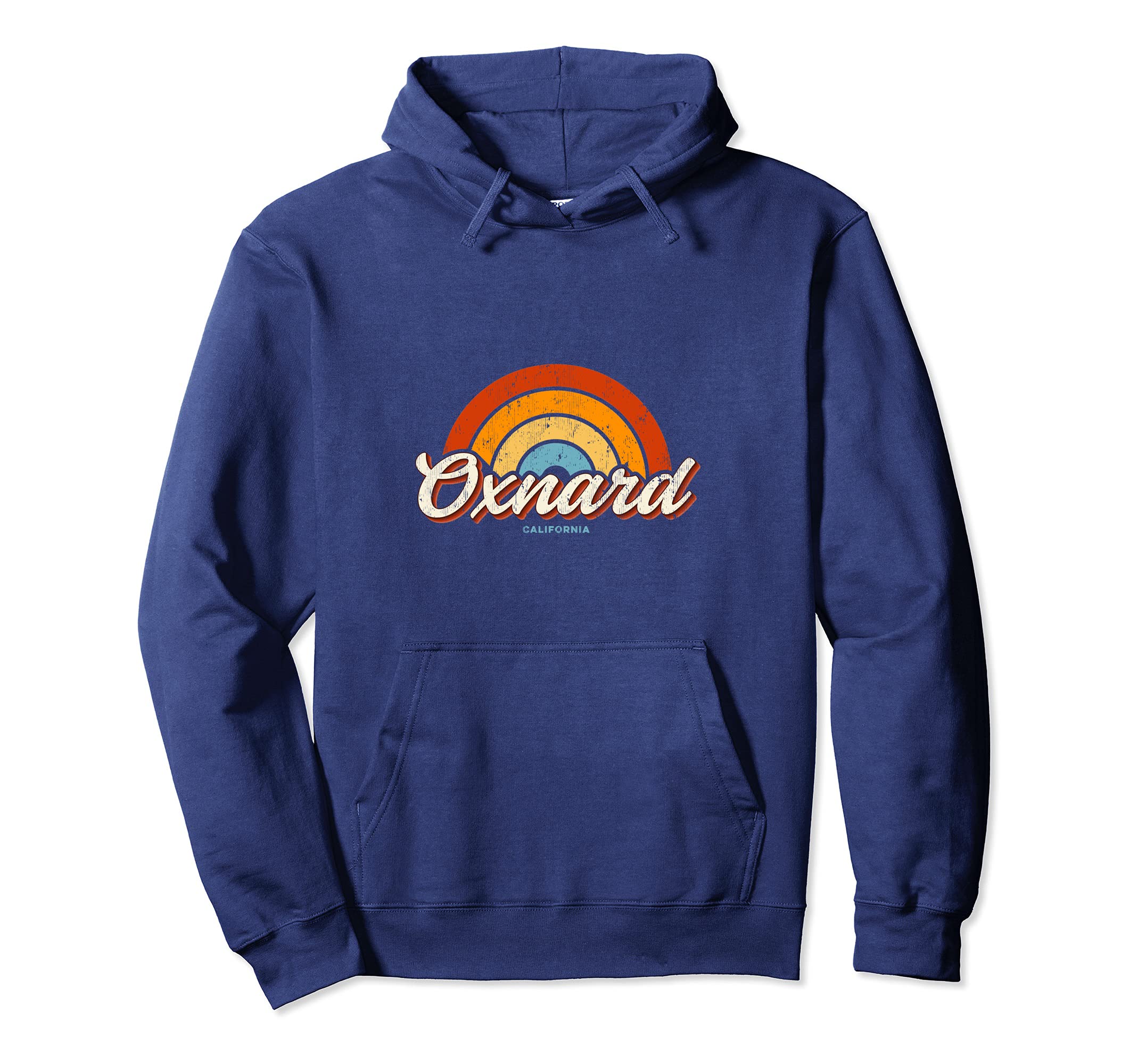 Oxnard California Ca Rainbow 70S Hoodie - Minimalist Print Unisex - T-Shirt, Sweatshirt, Hoodie