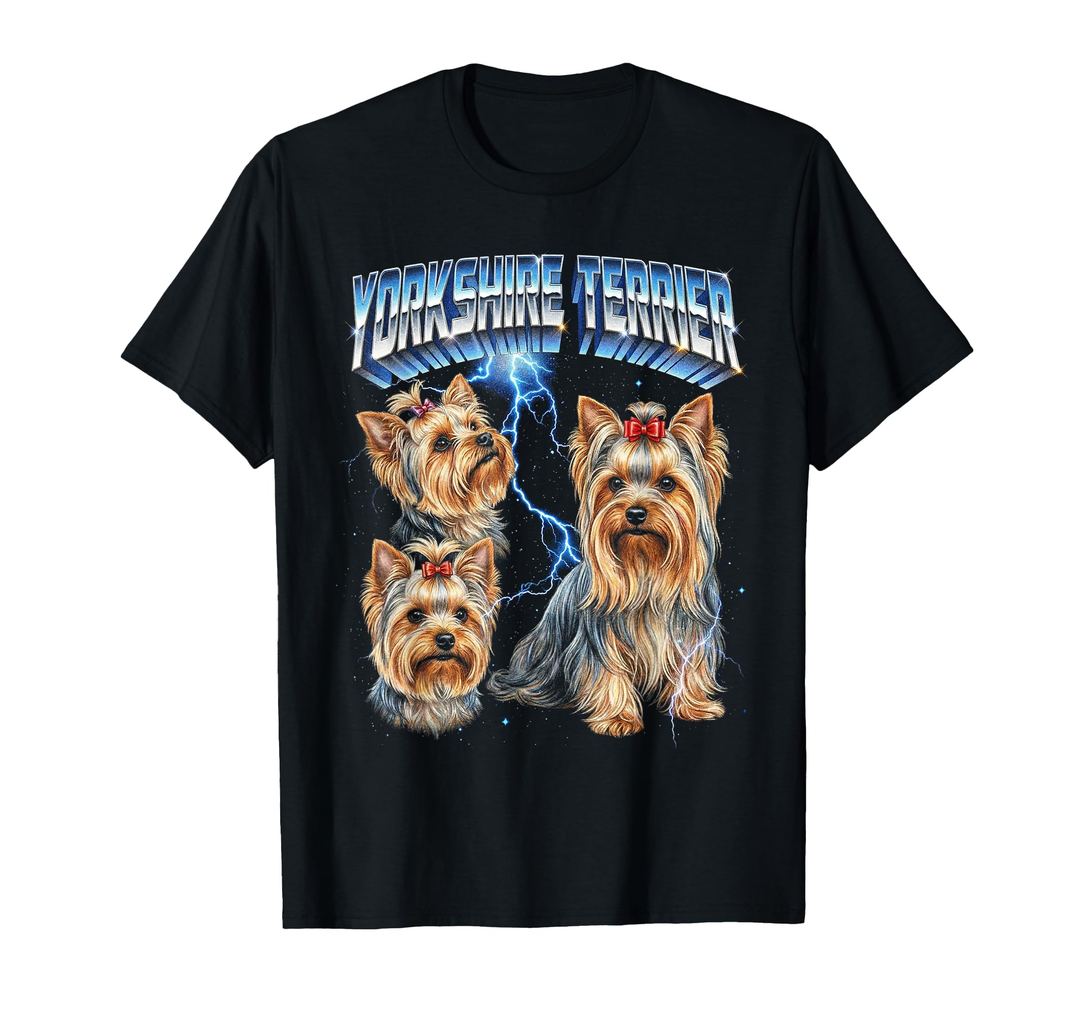 Yorkshire Terrier 80S Dog Lover Funny T-Shirt - Unique Graphic Men Women - T-Shirt, Sweatshirt, Hoodie