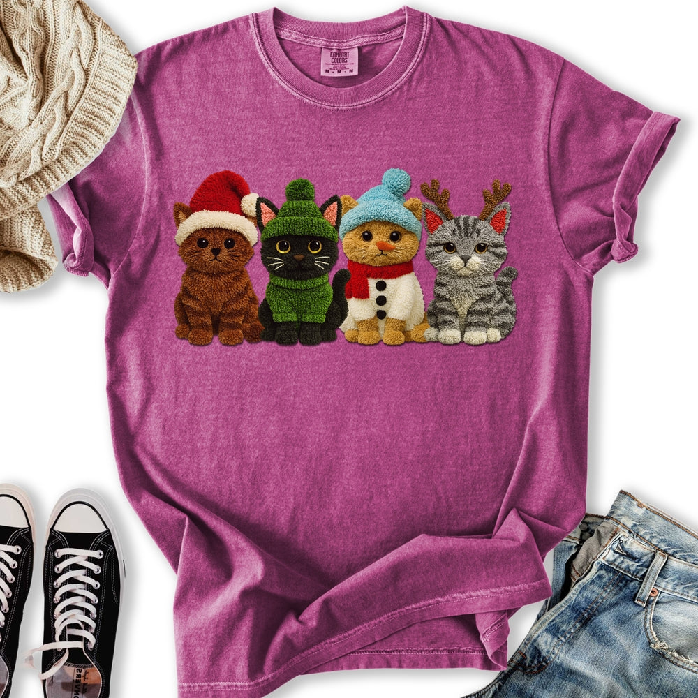 Holiday Yarn Cats - Adult & Kids T-Shirts, Sweatshirts & Hoodies apparel design preview 1