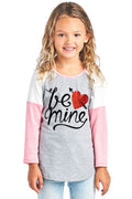 Youth Be Mine Valentine's Day Color Block Sleeve - Adult & Kids T-Shirts, Sweatshirts & Hoodies apparel design preview 1