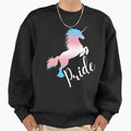 LGBTQ Pride, Unicorn in Transgender Flag Colors - Adult & Kids T-Shirts, Sweatshirts & Hoodies apparel design preview 1
