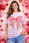 Southern Chics Painted Heart Bow Comfort Colors - Adult & Kids T-Shirts, Sweatshirts & Hoodies apparel design preview 1