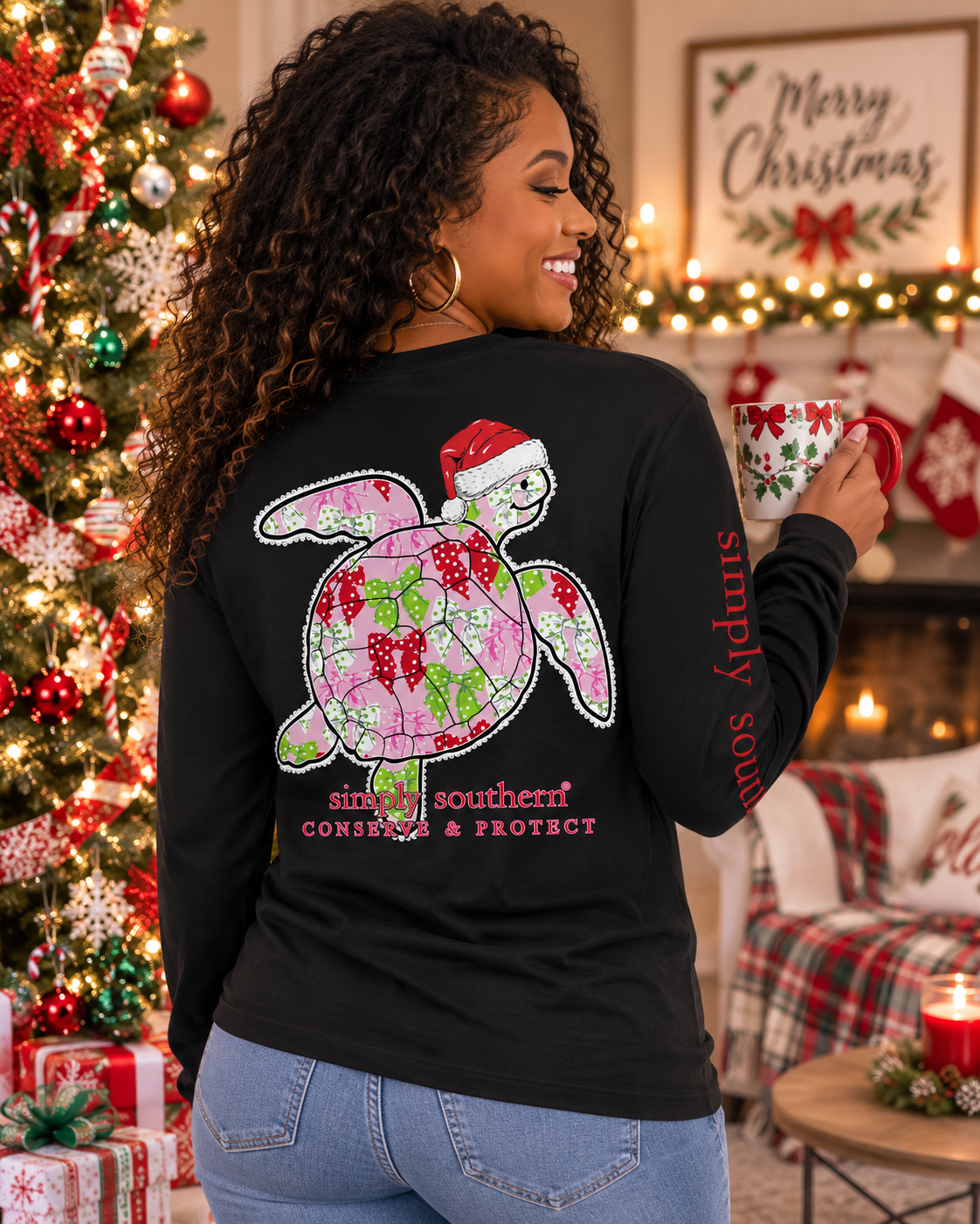 Simply Southern Turtle Tracker Xmas Holiday - Adult & Kids T-Shirts, Sweatshirts & Hoodies apparel design preview 1