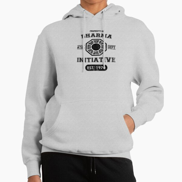 Dharma Initiative athletic department (Black ver.) - Adult & Kids T-Shirts, Sweatshirts & Hoodies apparel design preview 1