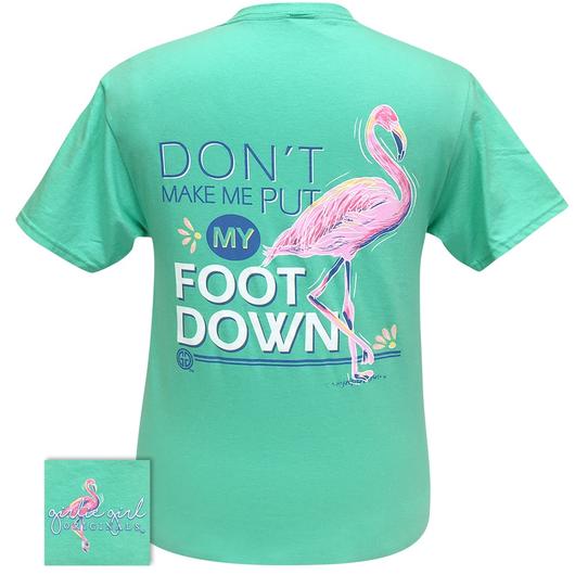 Girlie Girl Originals Preppy Put Foot Down Flamingo - Adult & Kids T-Shirts, Sweatshirts & Hoodies apparel design preview 1