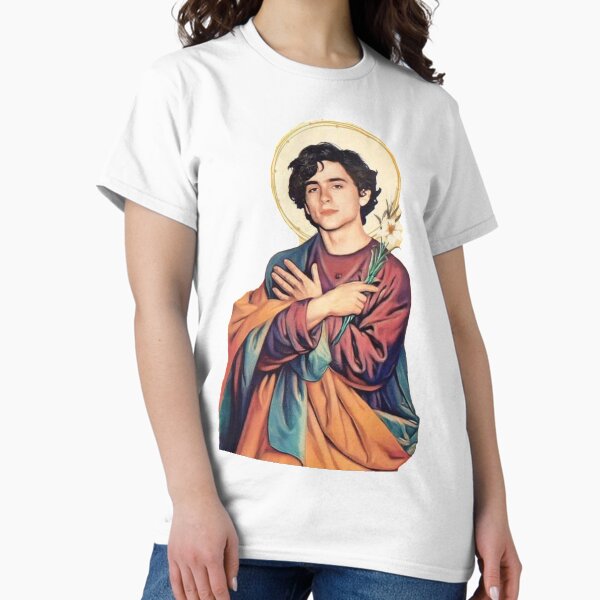Timothee Chalamet Saint/God Sticker - Adult & Kids T-Shirts, Sweatshirts & Hoodies apparel design preview 1