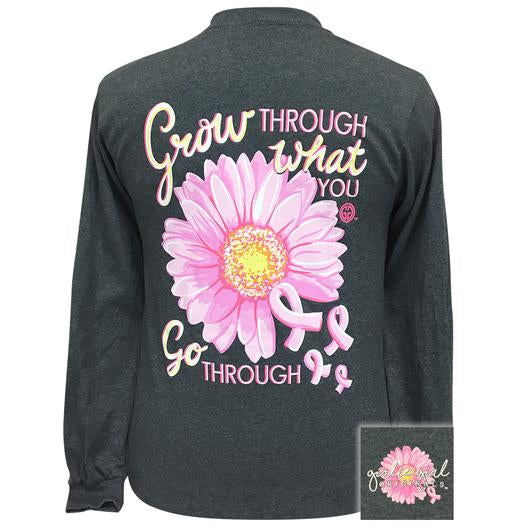 Girlie Girl Originals Grow Through Breast Cancer - Adult & Kids T-Shirts, Sweatshirts & Hoodies apparel design preview 2