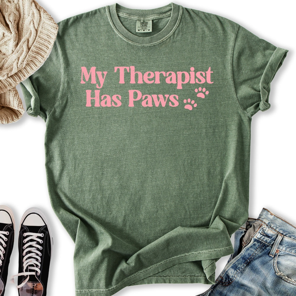 My Therapist Has Paws - Adult & Kids T-Shirts, Sweatshirts & Hoodies apparel design preview 2
