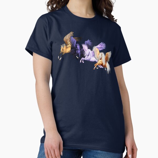 The Four Pegasi Magical Flying Pegasus Horses - Adult & Kids T-Shirts, Sweatshirts & Hoodies apparel design preview 1