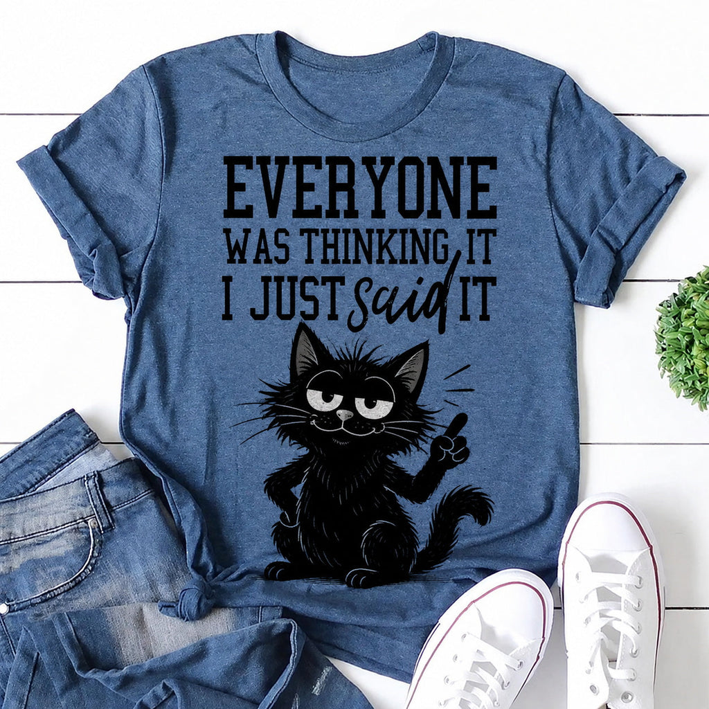 I Just Said It Cat Print Women Slogan - Adult & Kids T-Shirts, Sweatshirts & Hoodies apparel design preview 1