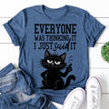 I Just Said It Cat Print Women Slogan - Adult & Kids T-Shirts, Sweatshirts & Hoodies apparel design preview 1