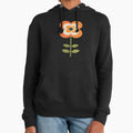 Retro Flower Orange and Charcoal - Adult & Kids T-Shirts, Sweatshirts & Hoodies apparel design preview 1