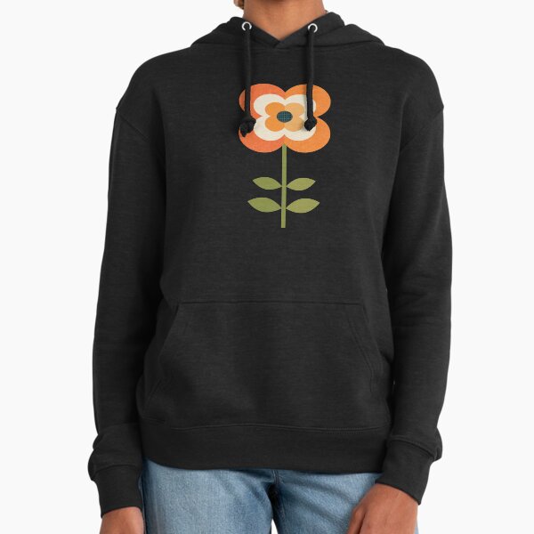 Retro Flower Orange and Charcoal - Adult & Kids T-Shirts, Sweatshirts & Hoodies apparel design preview 1
