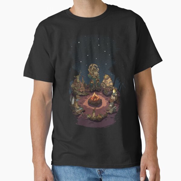 Outer Wilds Campfire Scene with All Characters - Adult & Kids T-Shirts, Sweatshirts & Hoodies apparel design preview 1
