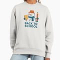 Winter Back to School Snowman with Notebook and - Adult & Kids T-Shirts, Sweatshirts & Hoodies apparel design preview 1