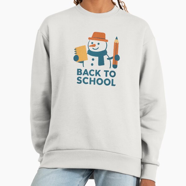 Winter Back to School Snowman with Notebook and - Adult & Kids T-Shirts, Sweatshirts & Hoodies apparel design preview 1