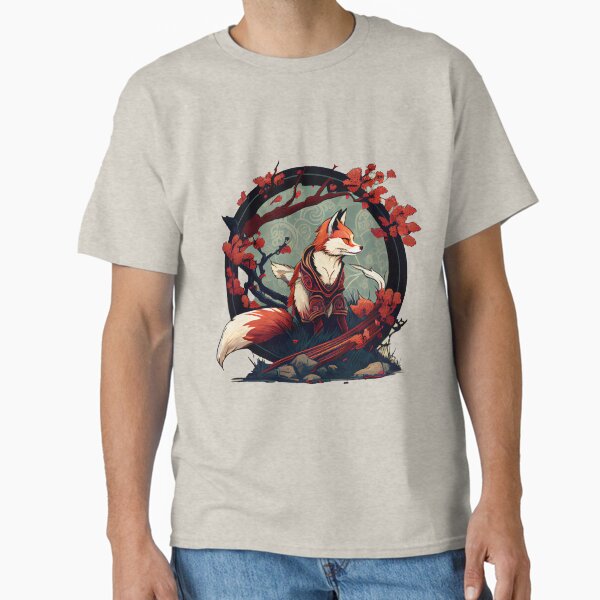 Mystical Japanese Red Fox Artwork - Adult & Kids T-Shirts, Sweatshirts & Hoodies apparel design preview 1