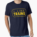 I like trains a lot - Adult & Kids T-Shirts, Sweatshirts & Hoodies apparel design preview 1